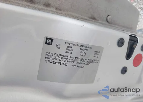 2009 Chevrolet Cobalt Ls from USA, damaged, VIN 1G1AS58H997219882